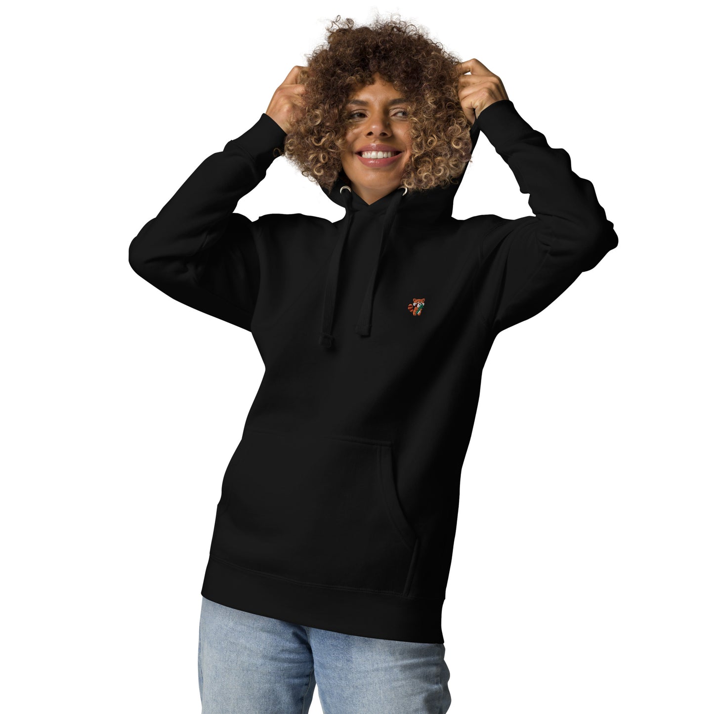 Femmes | Sweat à capuche  - Broderie - Panda roux