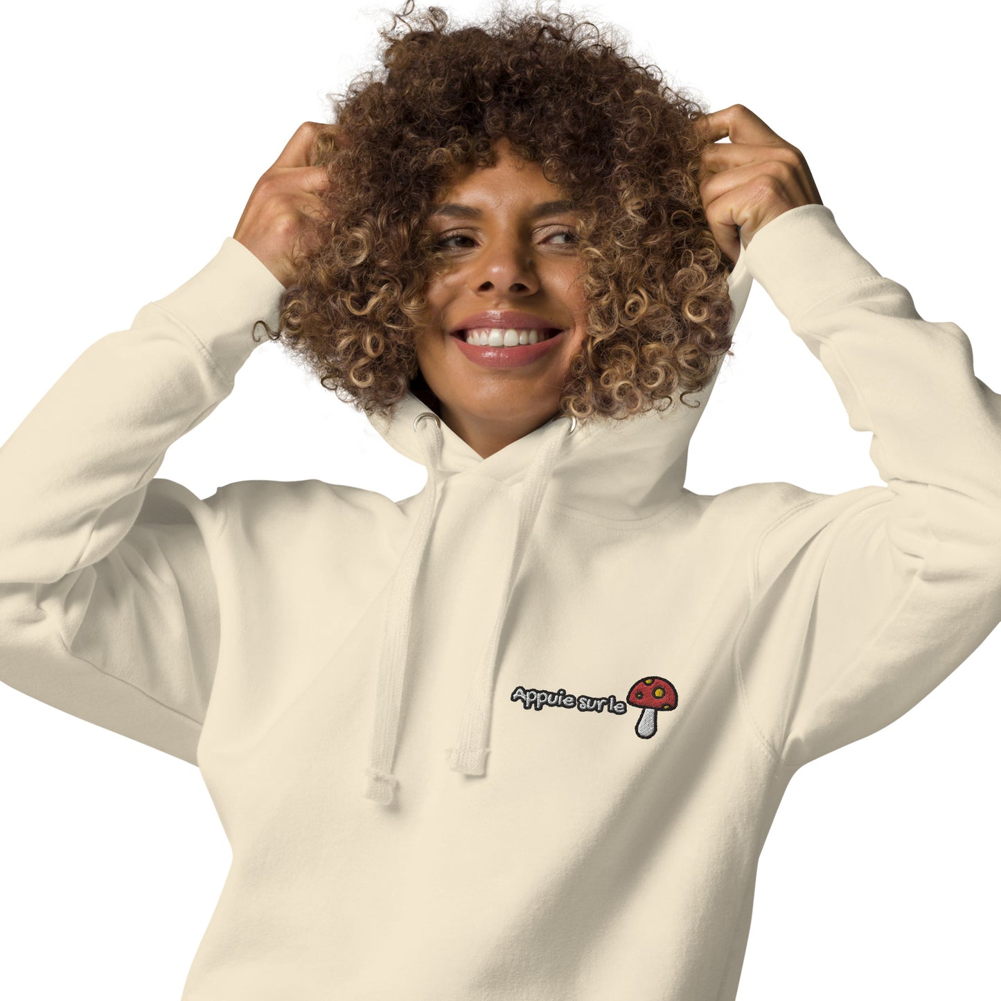 Femmes | Sweat à capuche - Broderie - Appuie sur le champignon