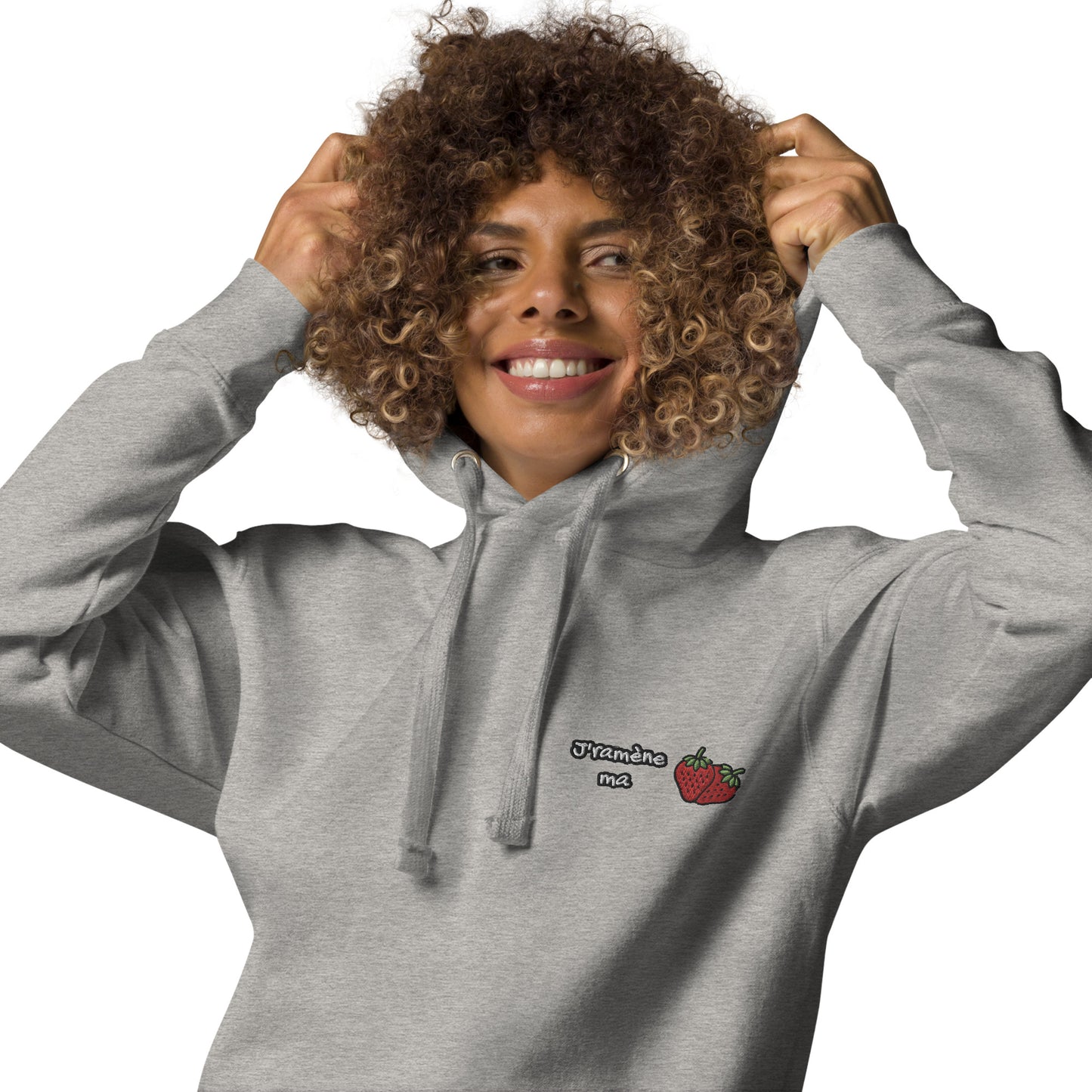 Femmes | Sweat à capuche - Broderie - J'ramène ma fraise