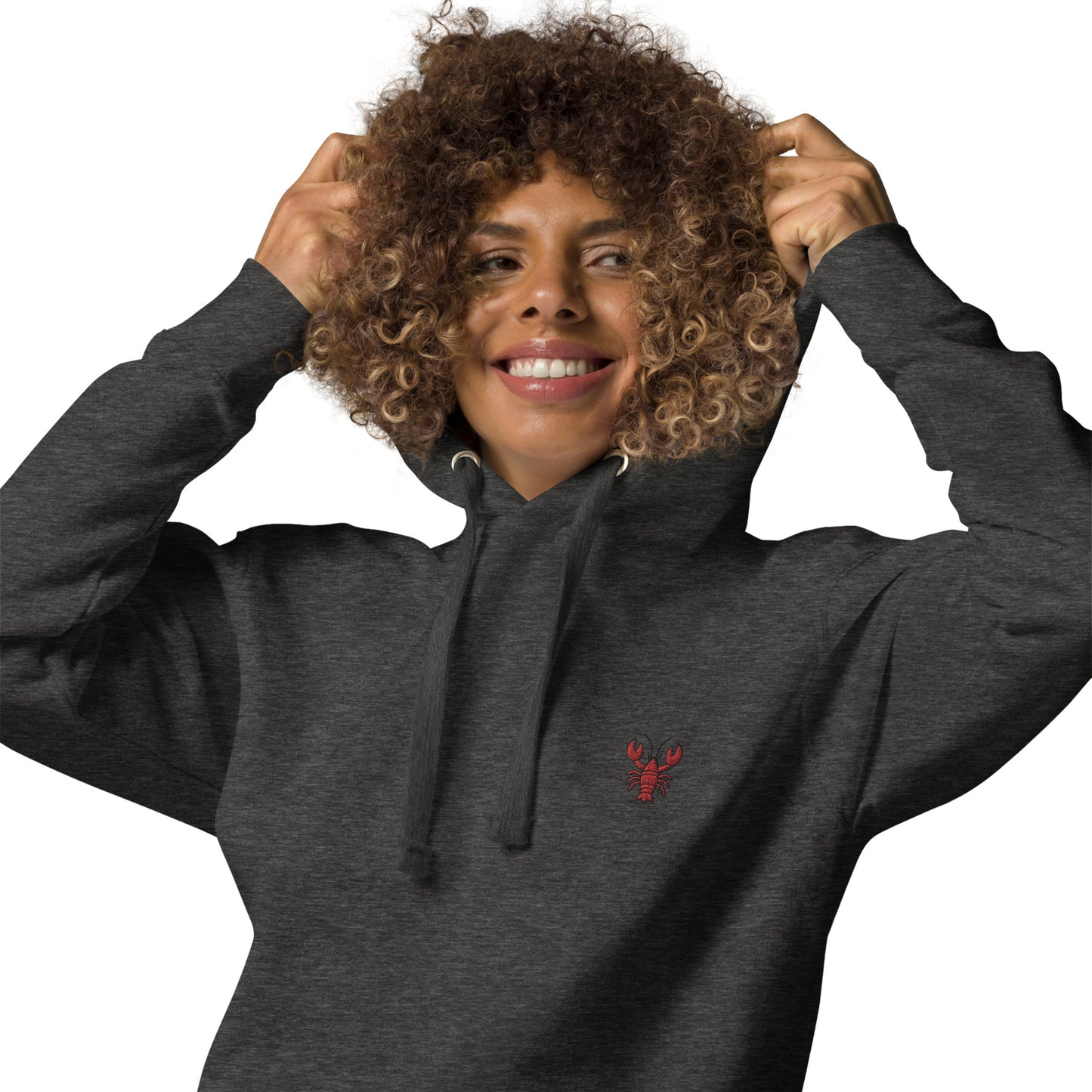 Femmes | Sweat à capuche - Broderie - Ecrevisse