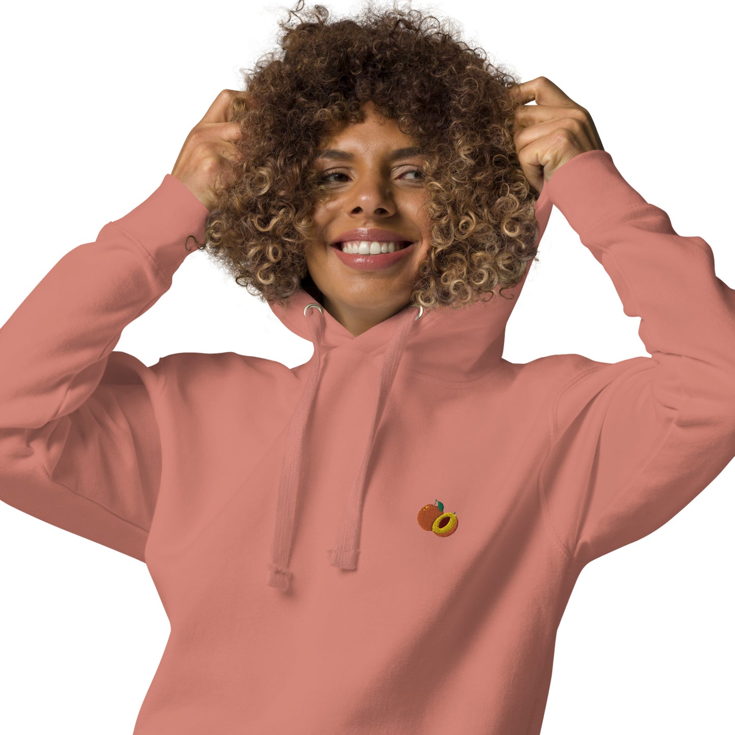 Femmes | Sweat à capuche - Broderie - Abricot