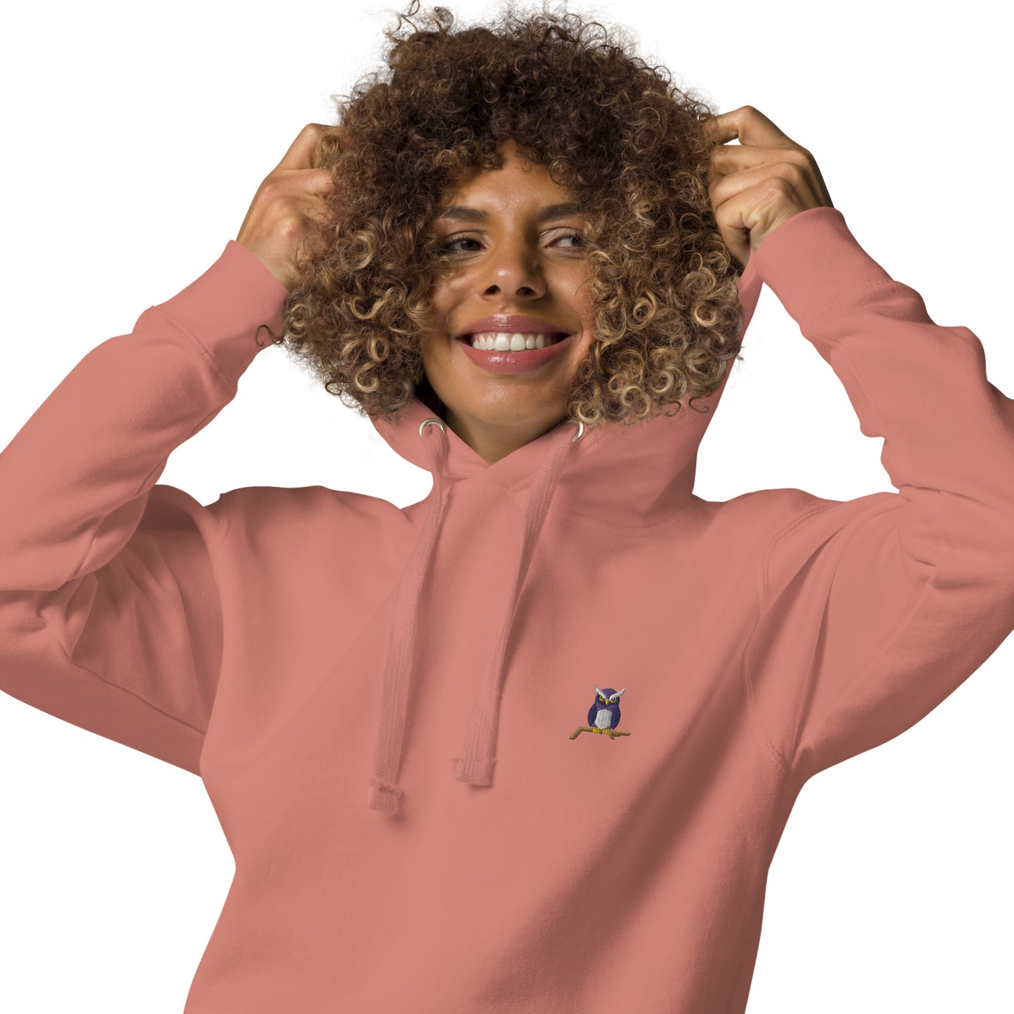 Femmes | Sweat à capuche - Broderie - Hibou perché