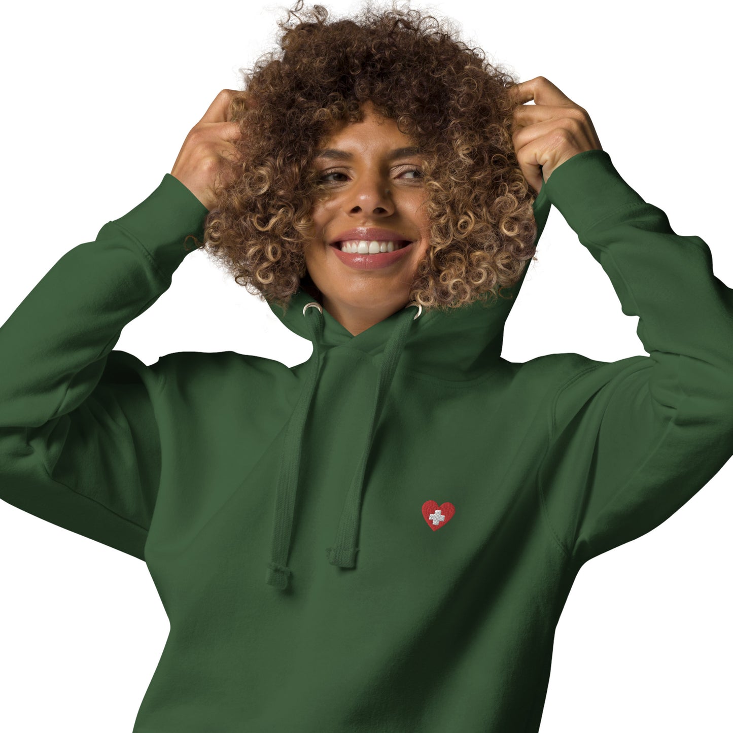 Femmes | Sweat à capuche - Broderie - Croix adorée