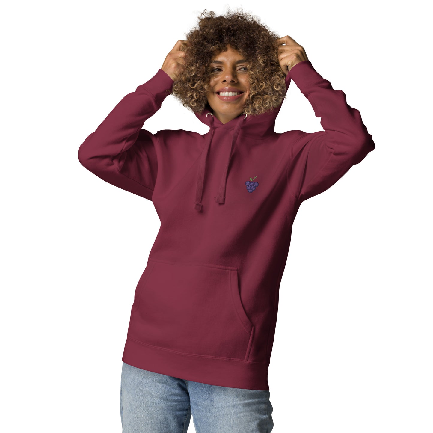 Femmes | Sweat à capuche - Broderie - Raisin