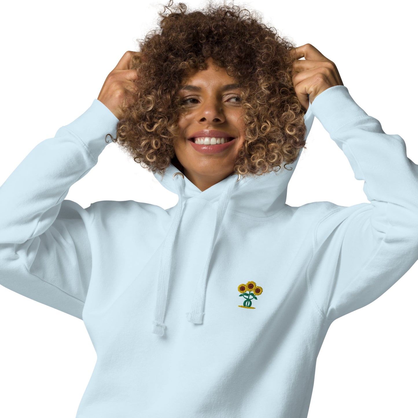 Femmes | Sweat à capuche - Broderie - Tournesol