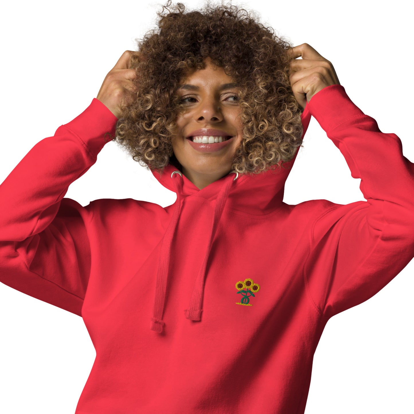 Femmes | Sweat à capuche - Broderie - Tournesol