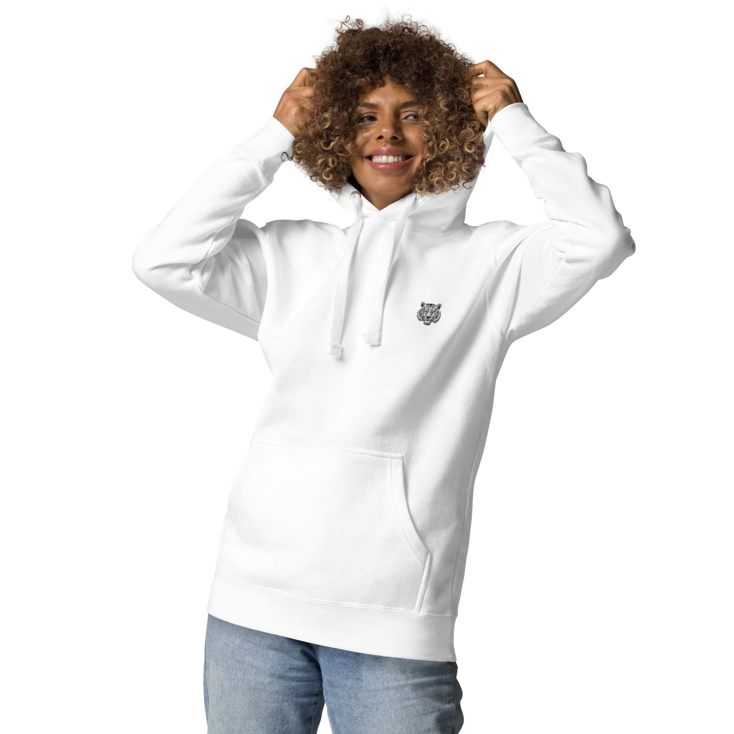 Femmes | Sweat à capuche – Broderie - Tigre blanc Sewphisticate