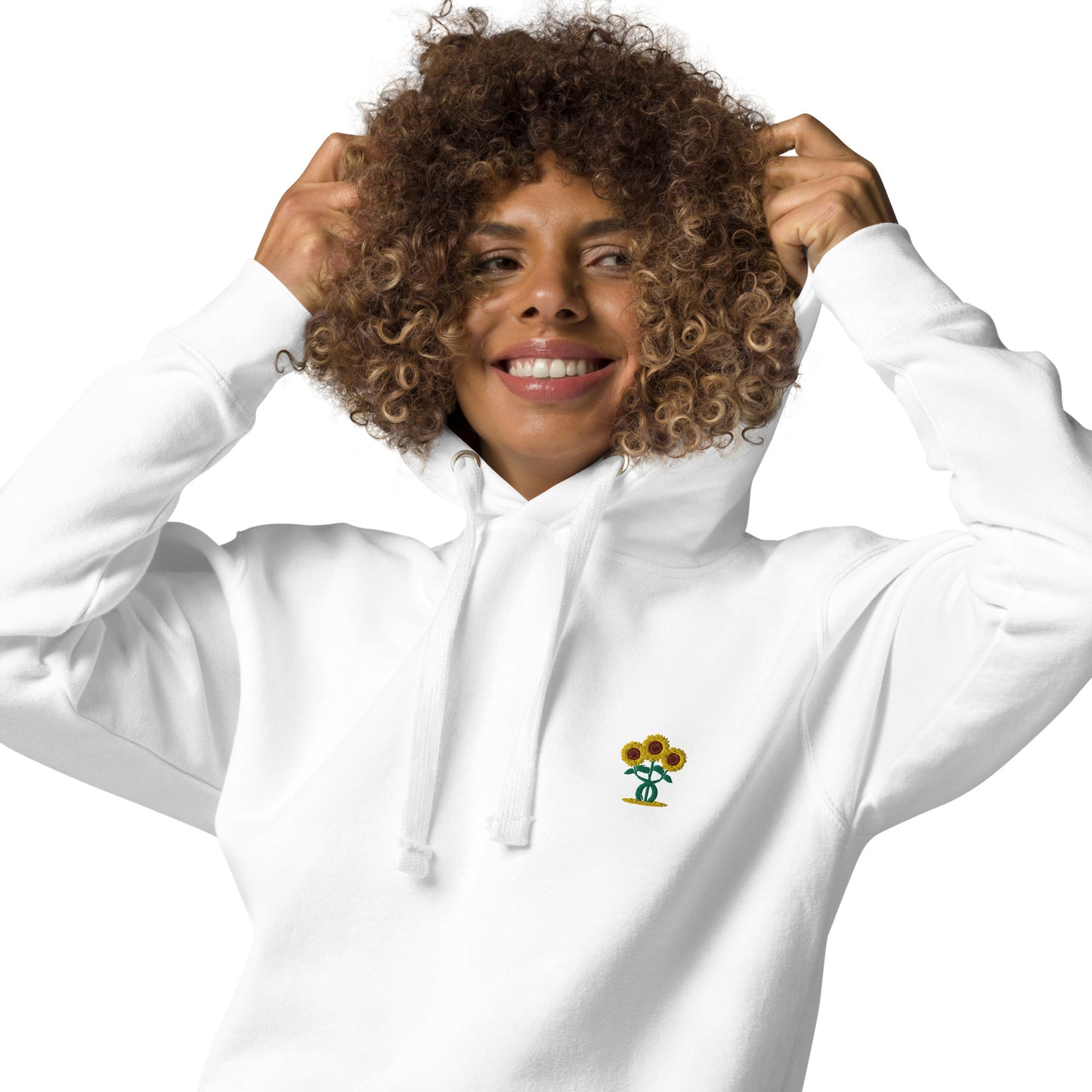 Femmes | Sweat à capuche - Broderie - Tournesol