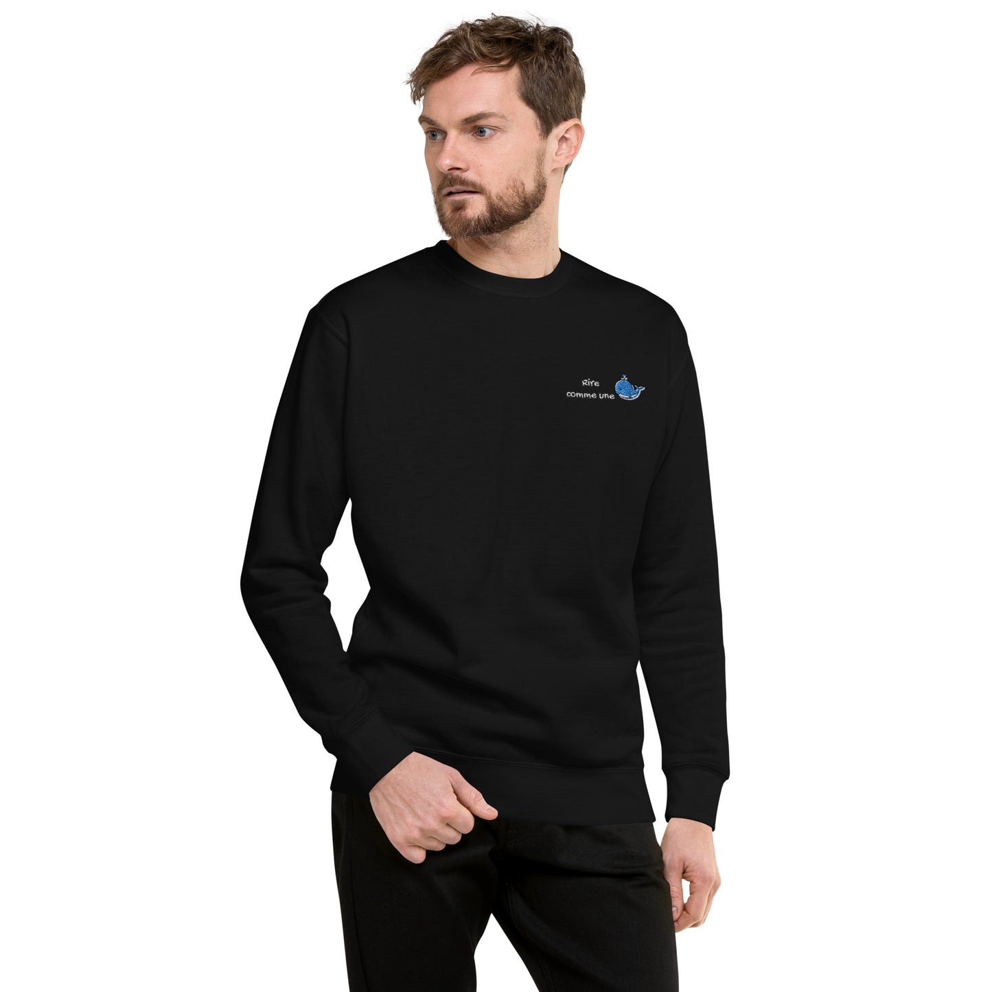 Hommes |  Sweatshirt - Broderie - Rire comme une baleine