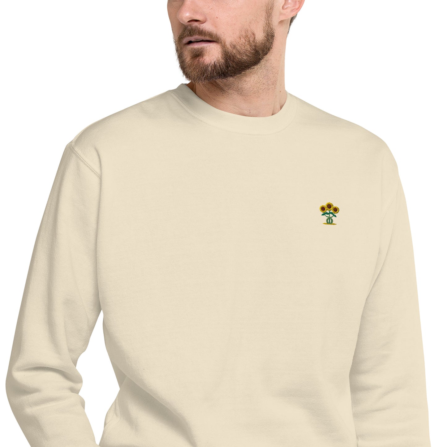 Hommes | Sweatshirt - Broderie - Tournesol