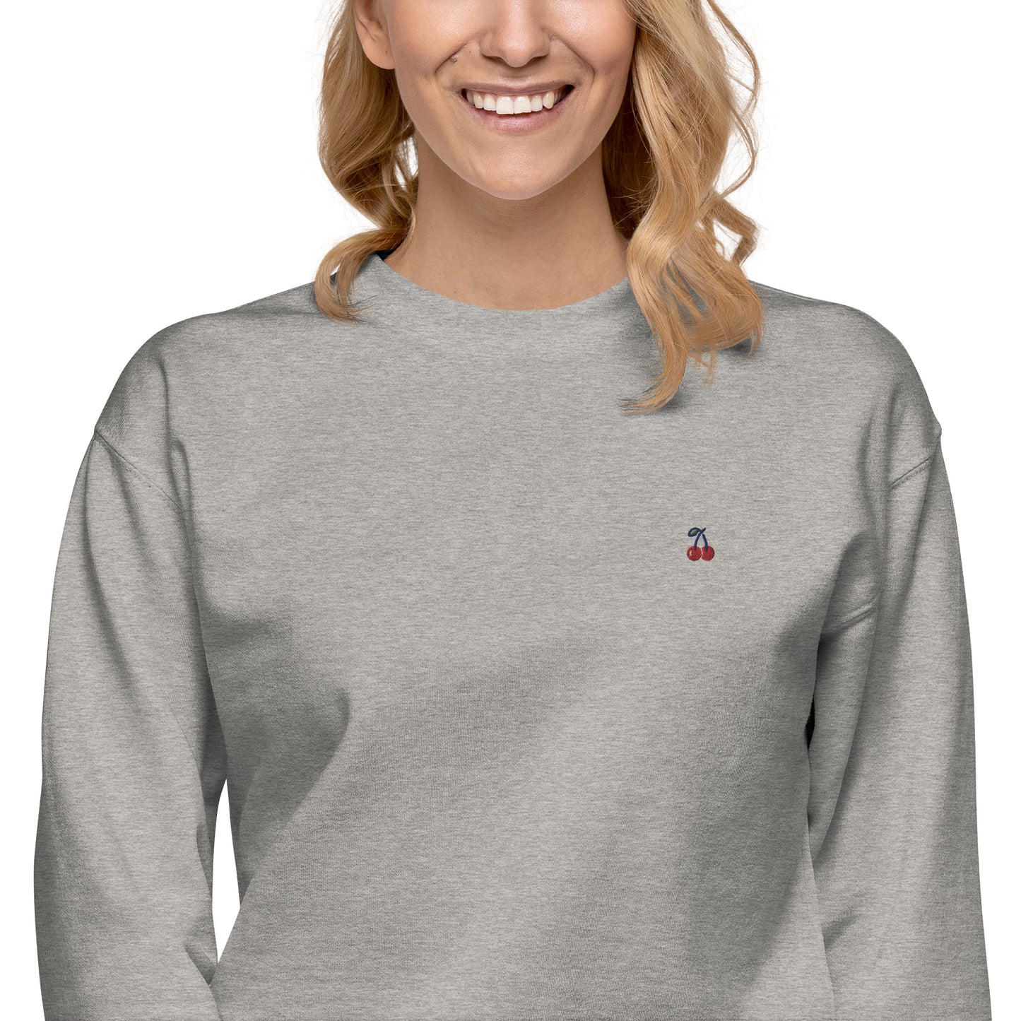 Femmes | Sweatshirt - Broderie - Cerise