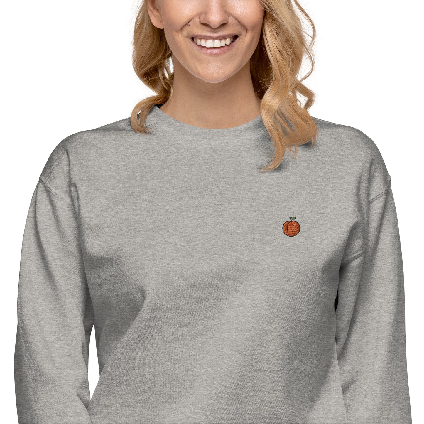 Femmes | Sweatshirt - Broderie - Pêche