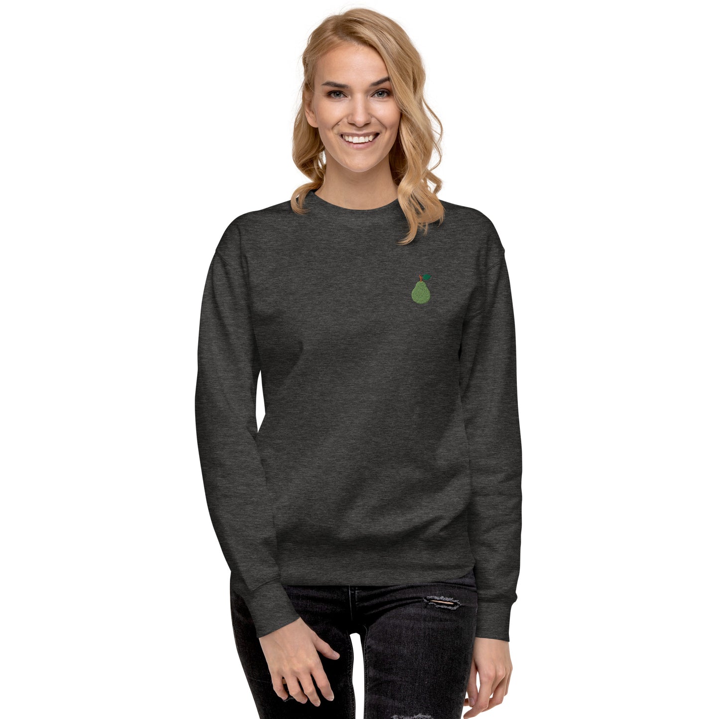 Femmes | Sweatshirt - Broderie - Poire