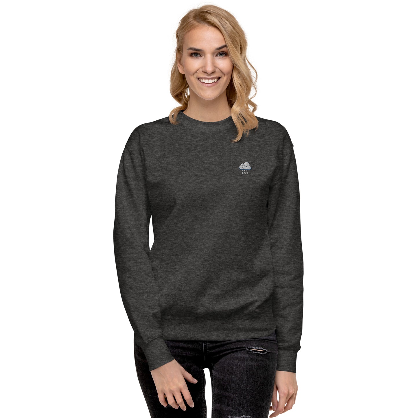 Femmes | Sweatshirt - Broderie - Nuage et pluie torrentielle