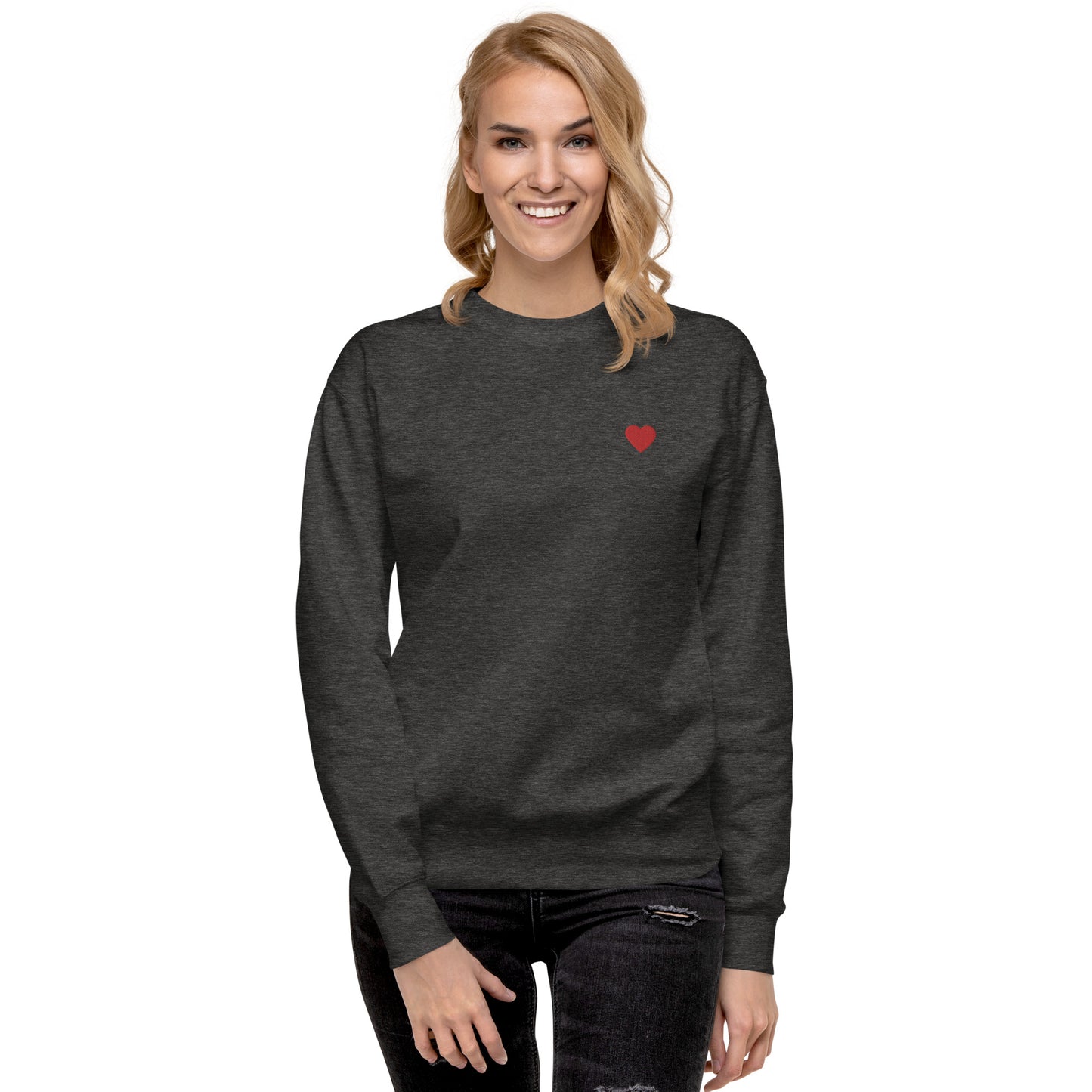 Femmes | Sweatshirt - Broderie - Carte de coeur