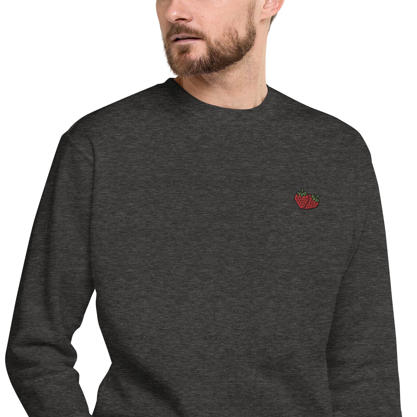 Hommes | Sweatshirt - Broderie - Fraise