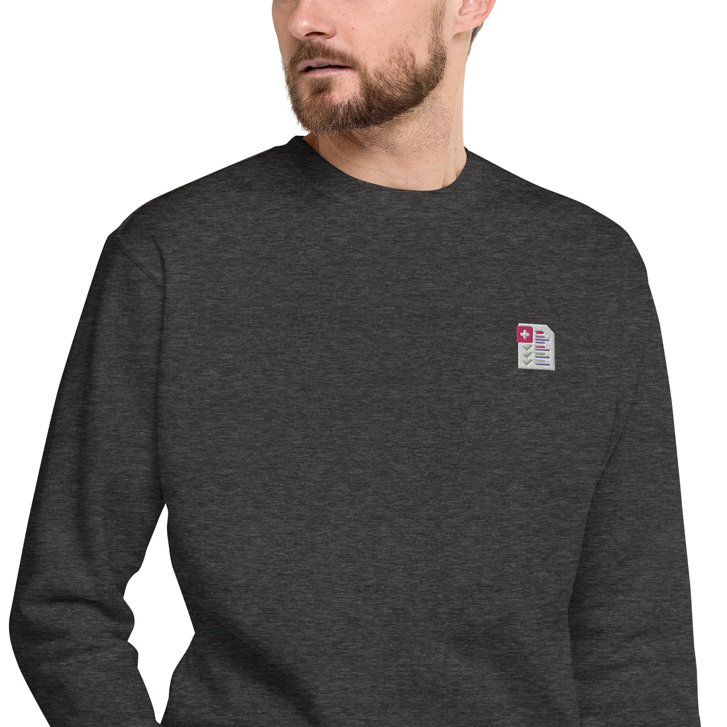 Hommes | Sweatshirt - Broderie - Check-up