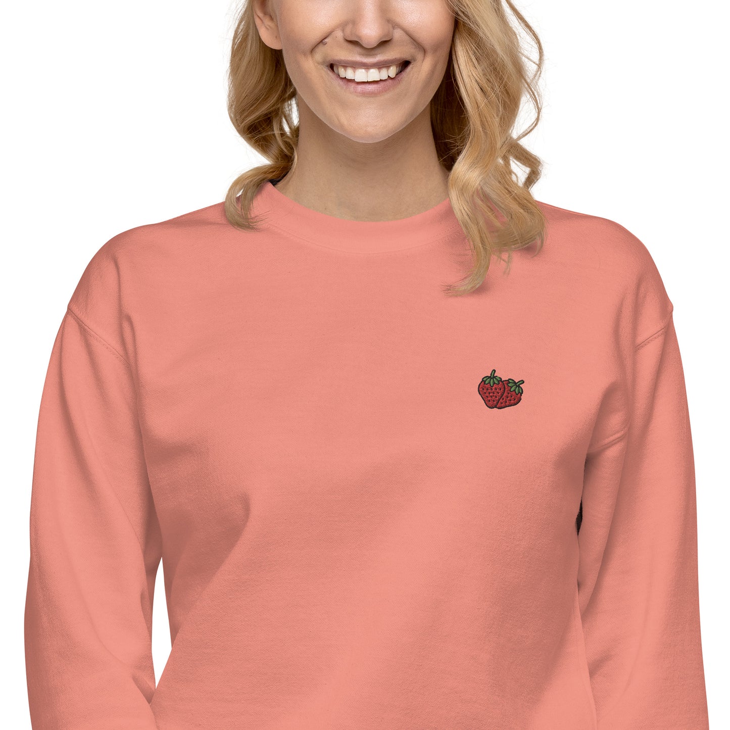 Femmes | Sweatshirt - Broderie - Fraise