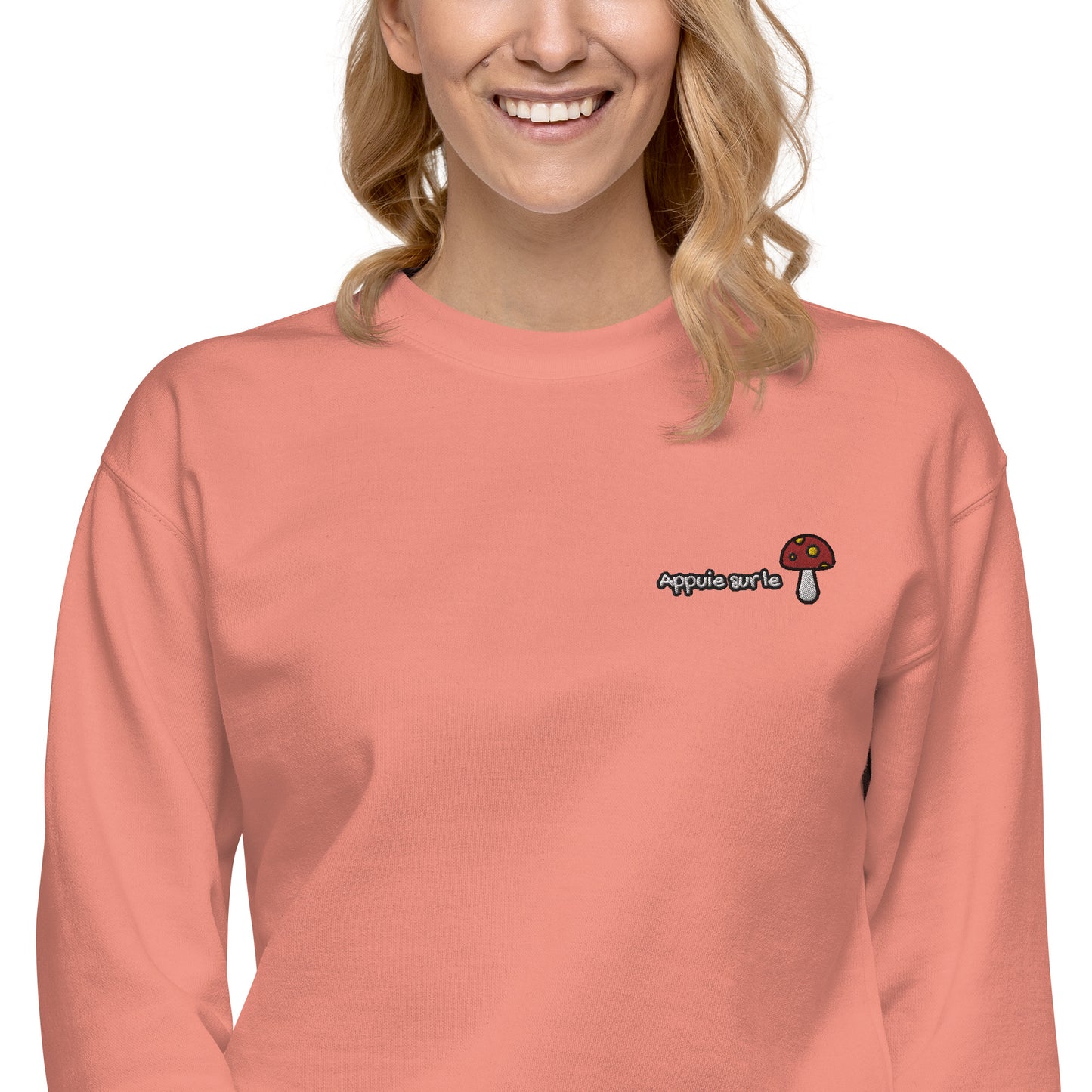 Femmes | Sweatshirt - Broderie - Appuie sur le champignon