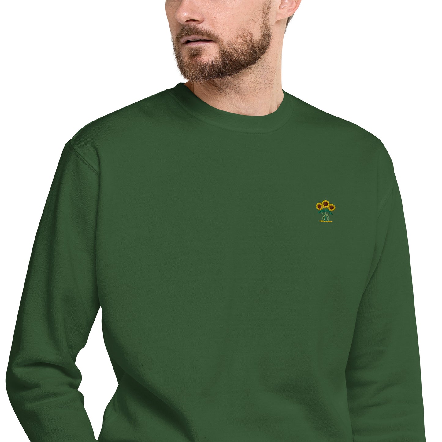 Hommes | Sweatshirt - Broderie - Tournesol