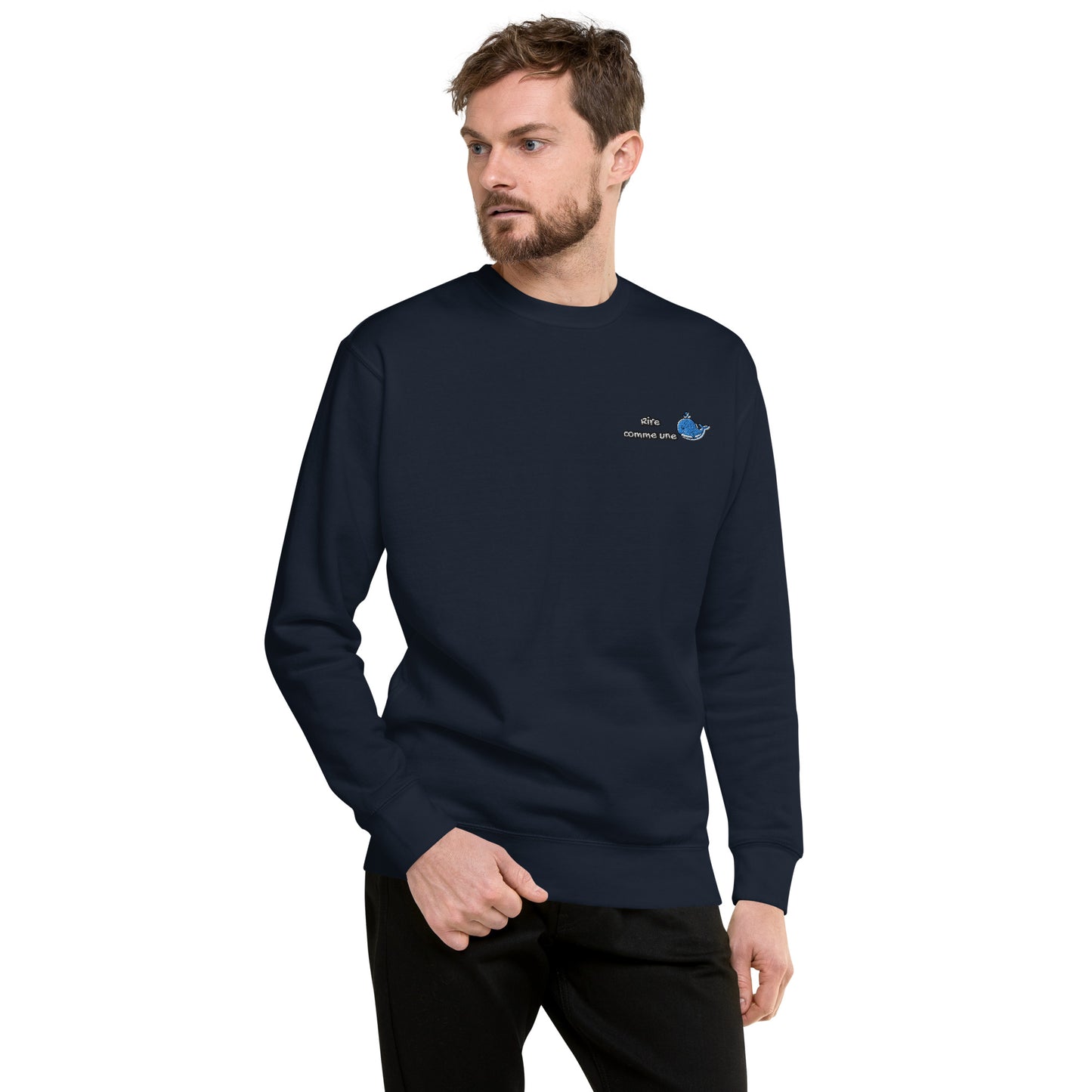 Hommes |  Sweatshirt - Broderie - Rire comme une baleine