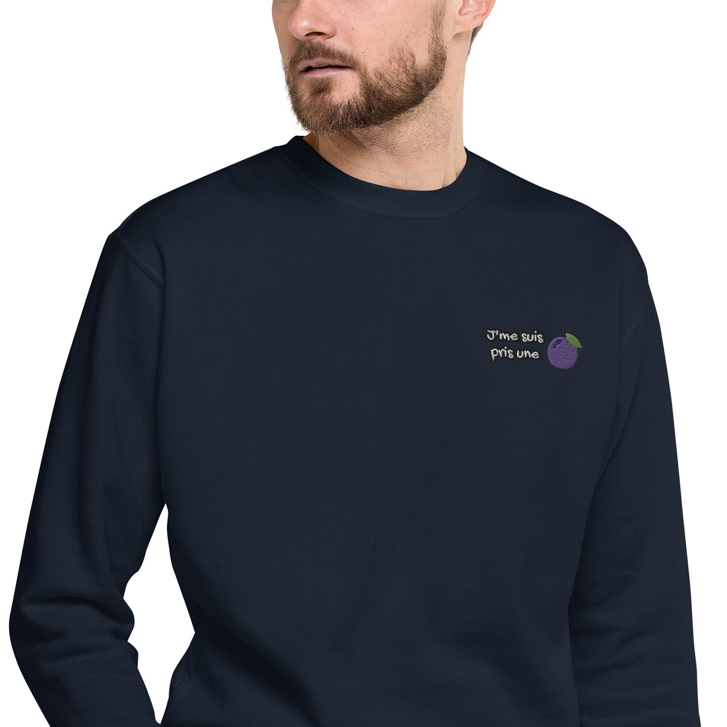 Hommes | Sweatshirt - Broderie - J'me suis pris une prune