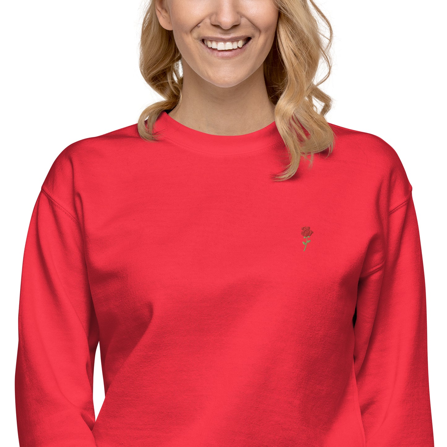 Femmes | Sweatshirt - Broderie - Rose