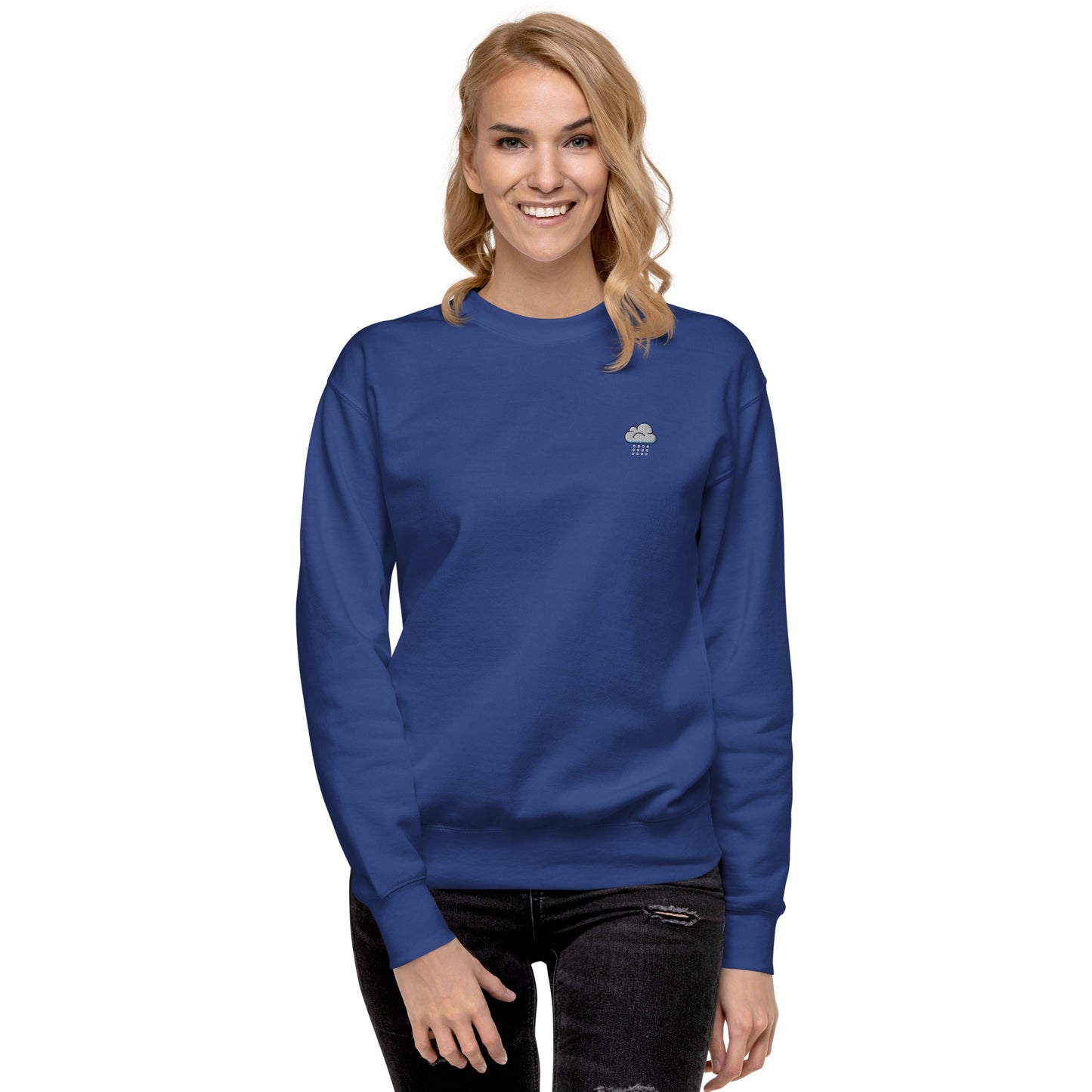 Femmes | Sweatshirt - Broderie - Nuage et pluie torrentielle