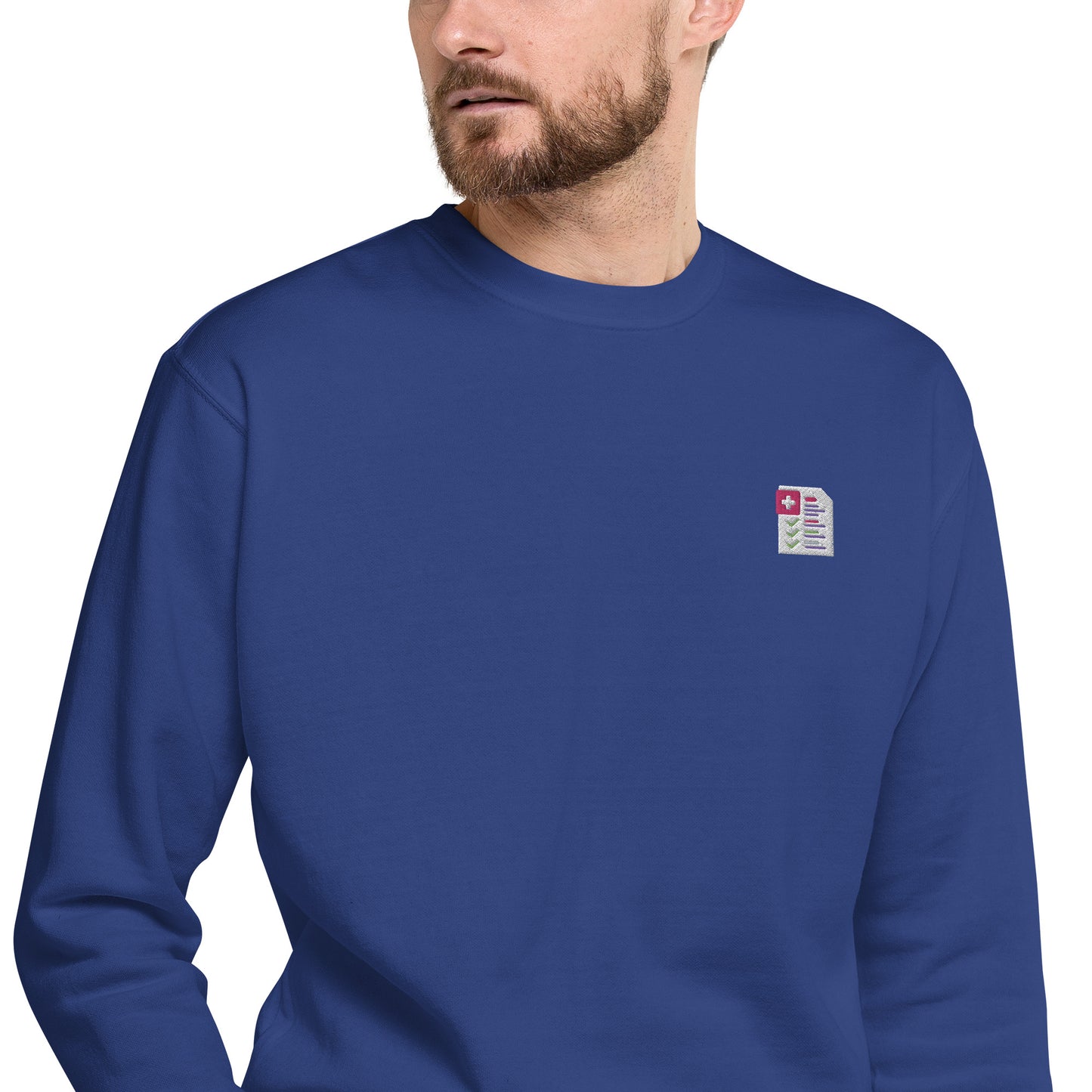 Hommes | Sweatshirt - Broderie - Check-up