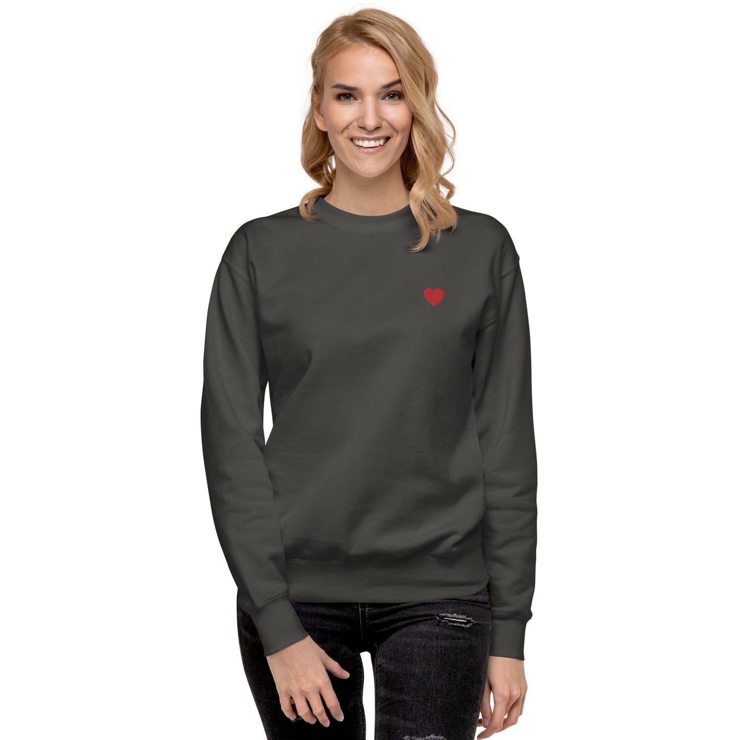 Femmes | Sweatshirt - Broderie - Carte de coeur