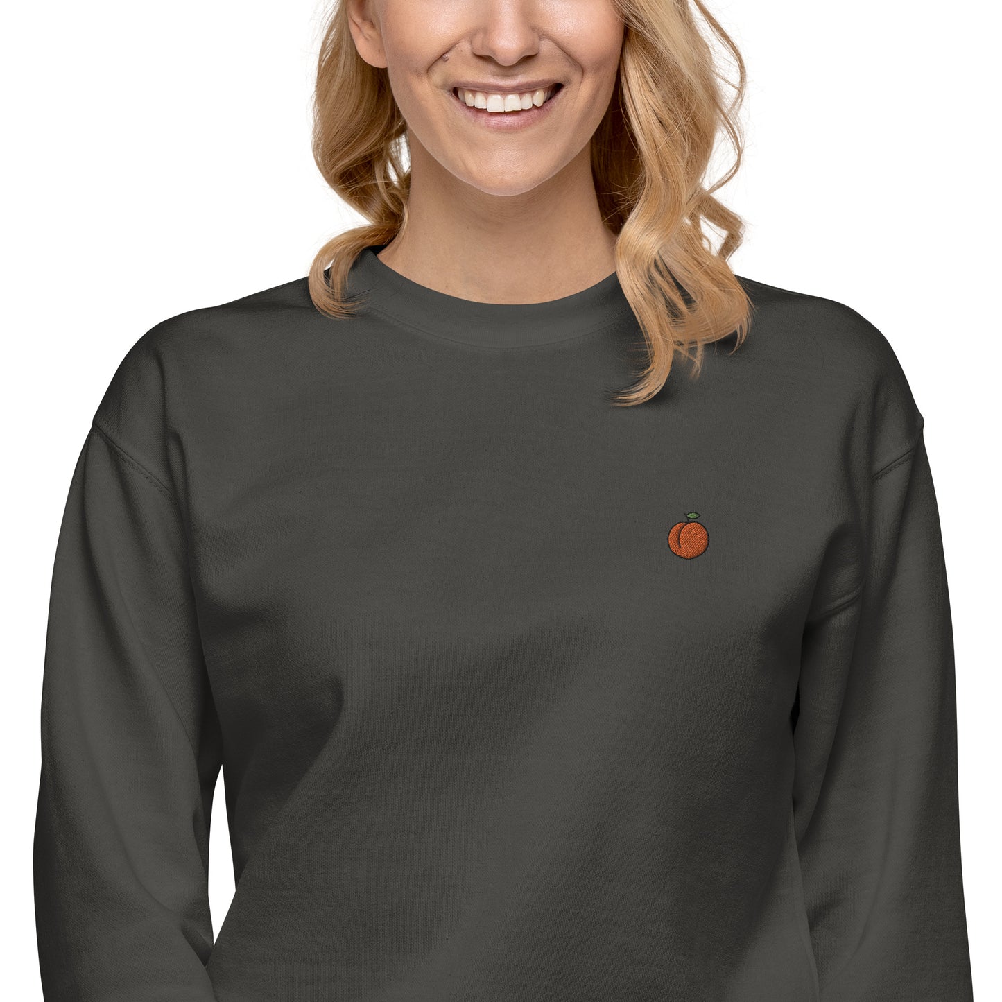 Femmes | Sweatshirt - Broderie - Pêche