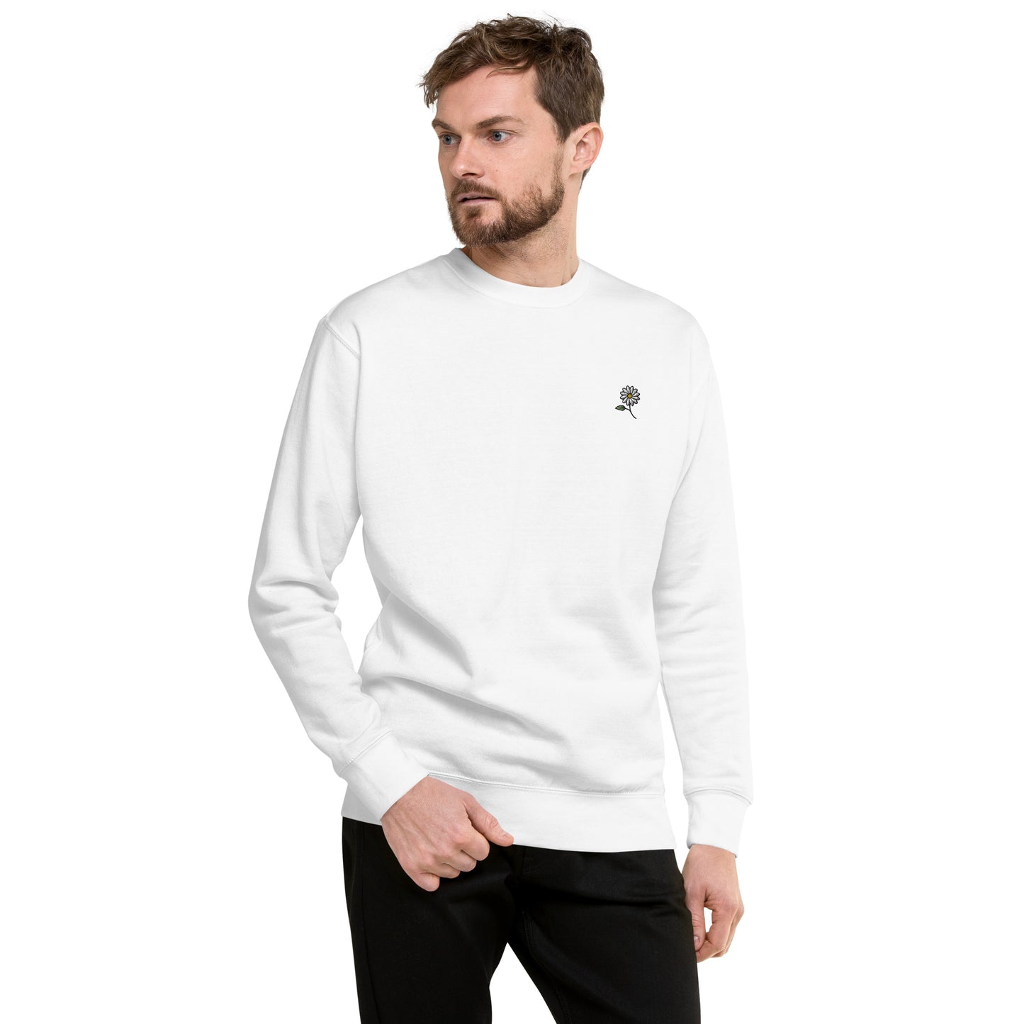 Hommes | Sweatshirt - Broderie - Marguerite