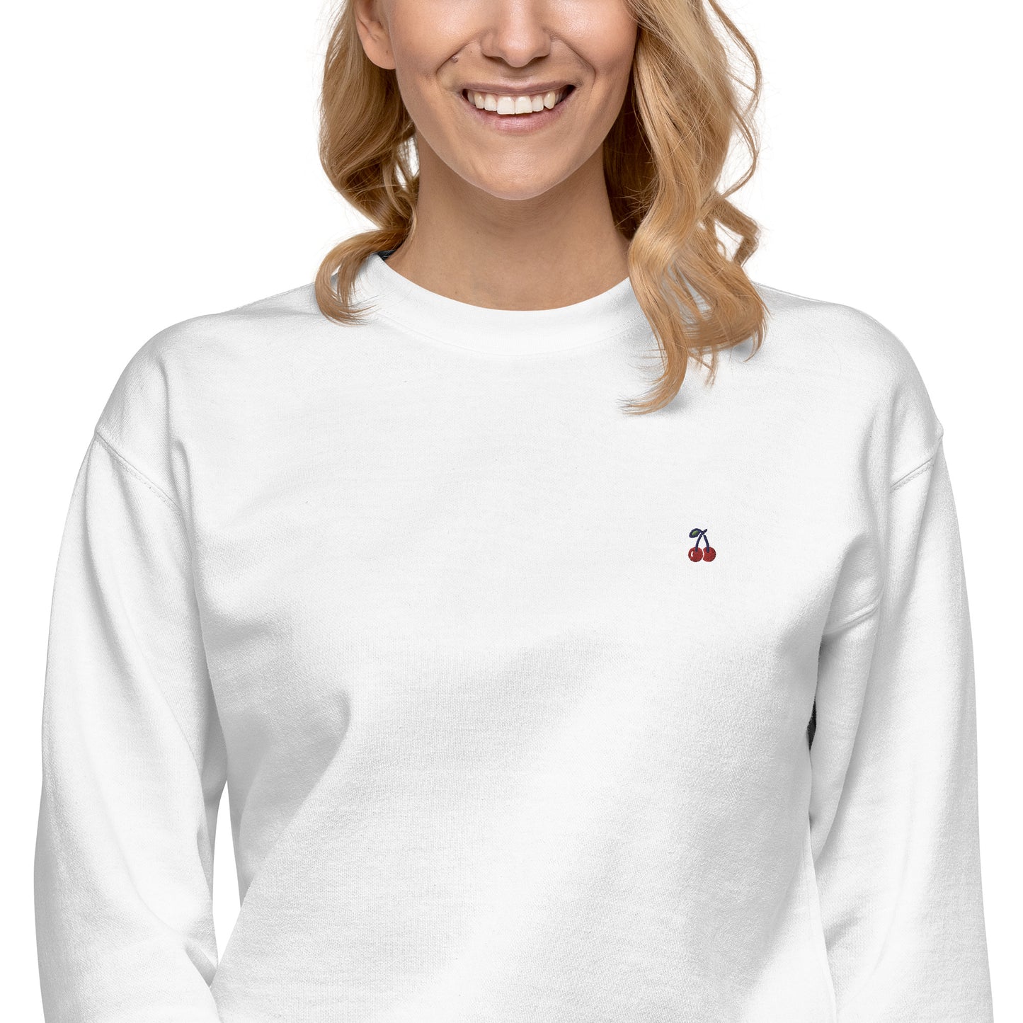 Femmes | Sweatshirt - Broderie - Cerise