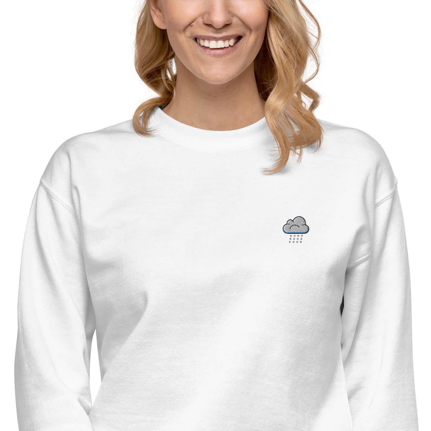 Femmes | Sweatshirt - Broderie - Nuage et pluie torrentielle