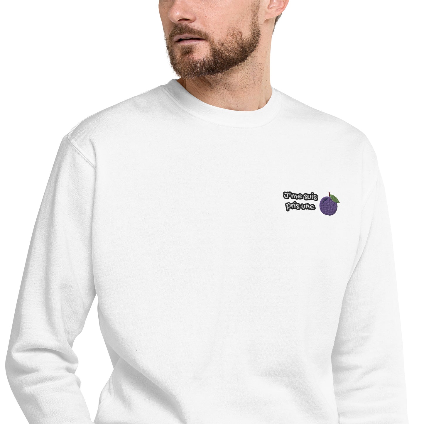 Hommes | Sweatshirt - Broderie - J'me suis pris une prune