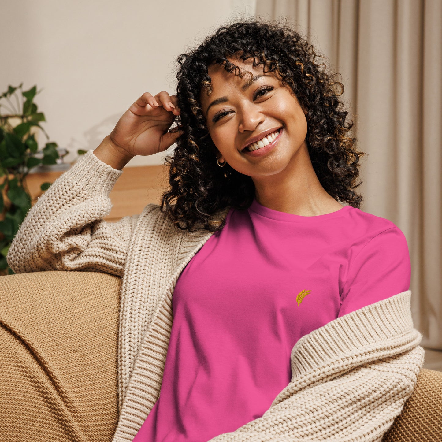 Femmes | T-Shirt - Broderie - Blé