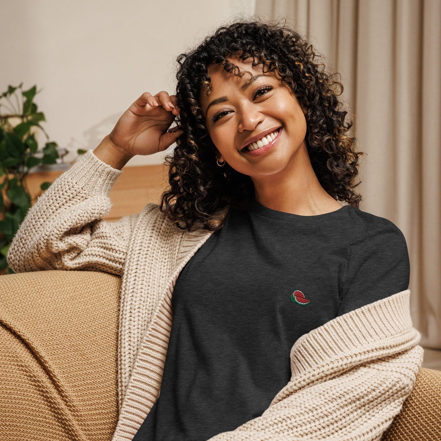 Femmes | T-Shirt - Broderie - Pastèque