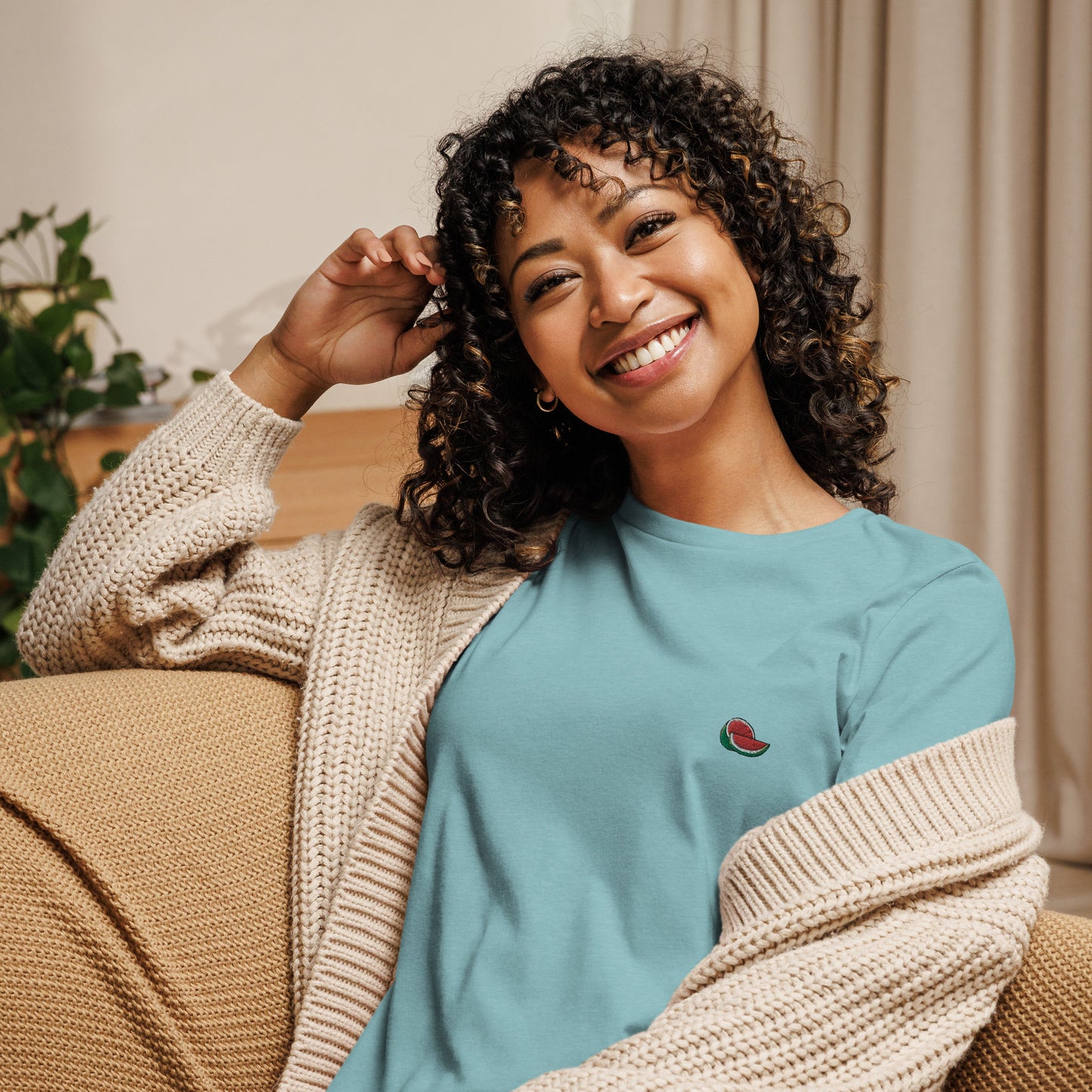 Femmes | T-Shirt - Broderie - Pastèque