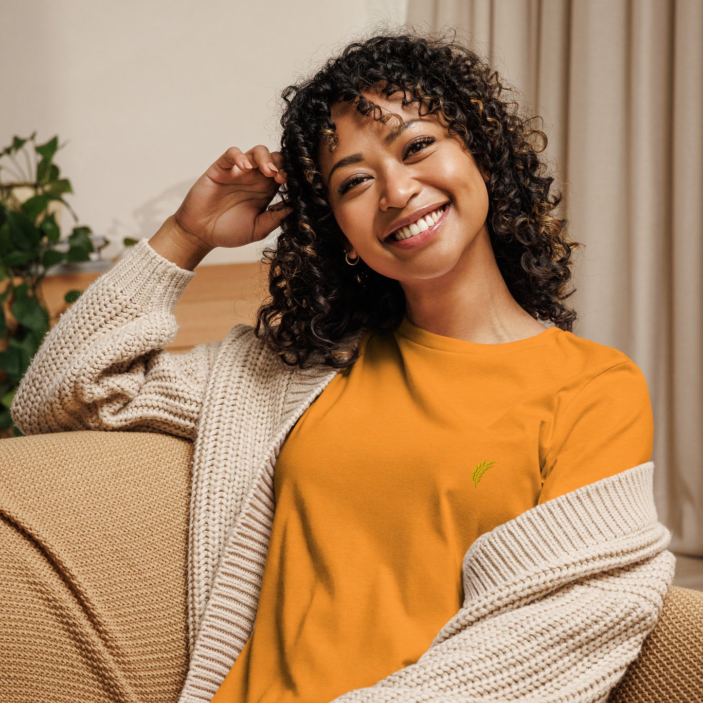 Femmes | T-Shirt - Broderie - Blé