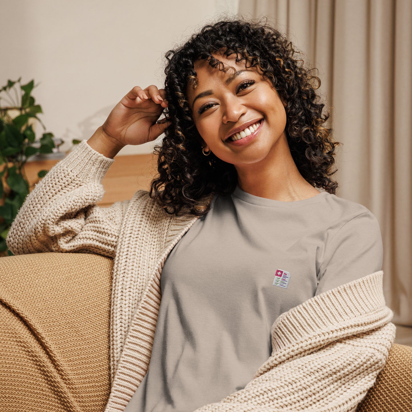 Femmes | T-shirt - Broderie - Check-up