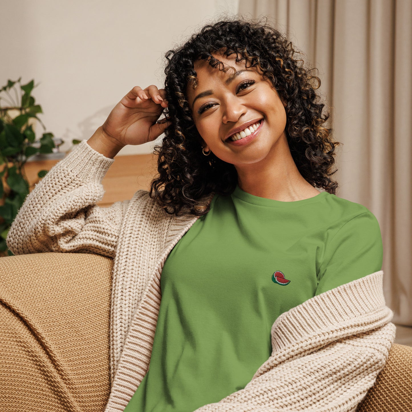 Femmes | T-Shirt - Broderie - Pastèque