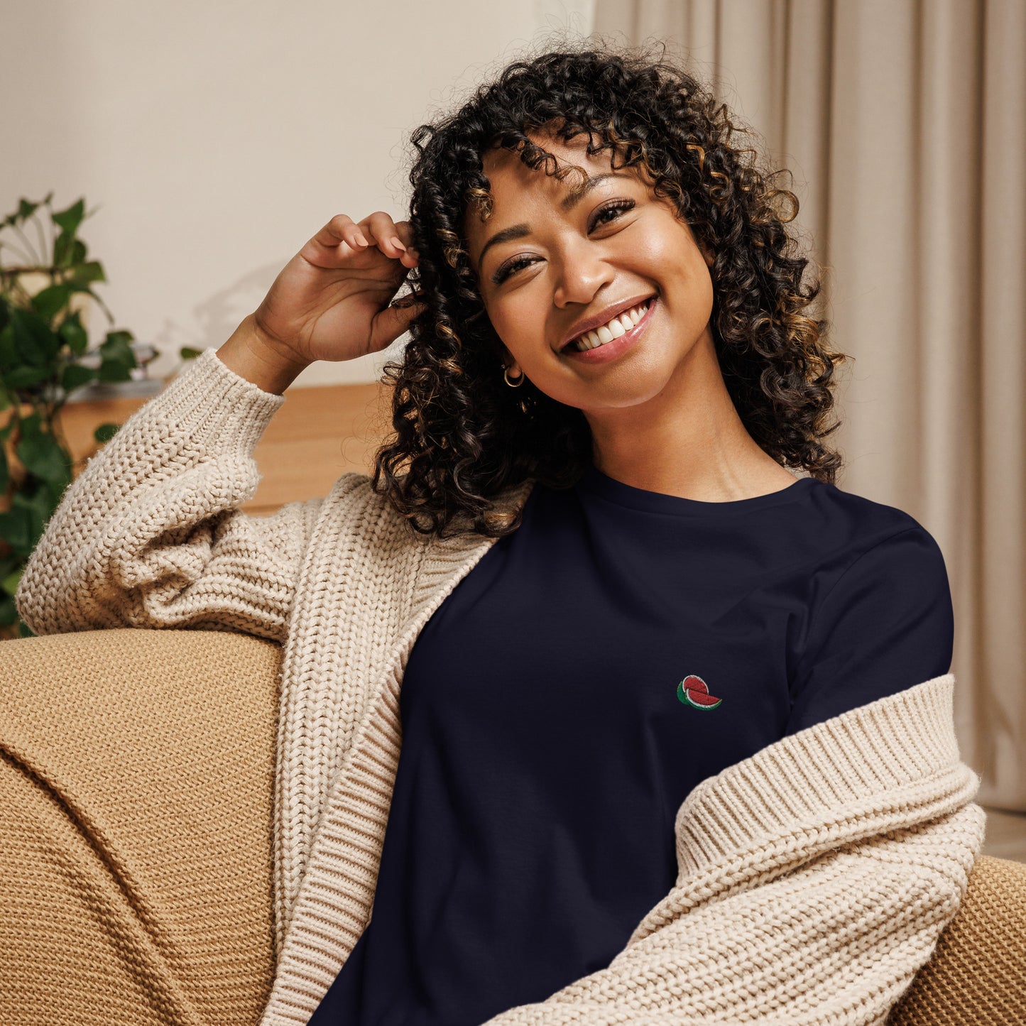 Femmes | T-Shirt - Broderie - Pastèque