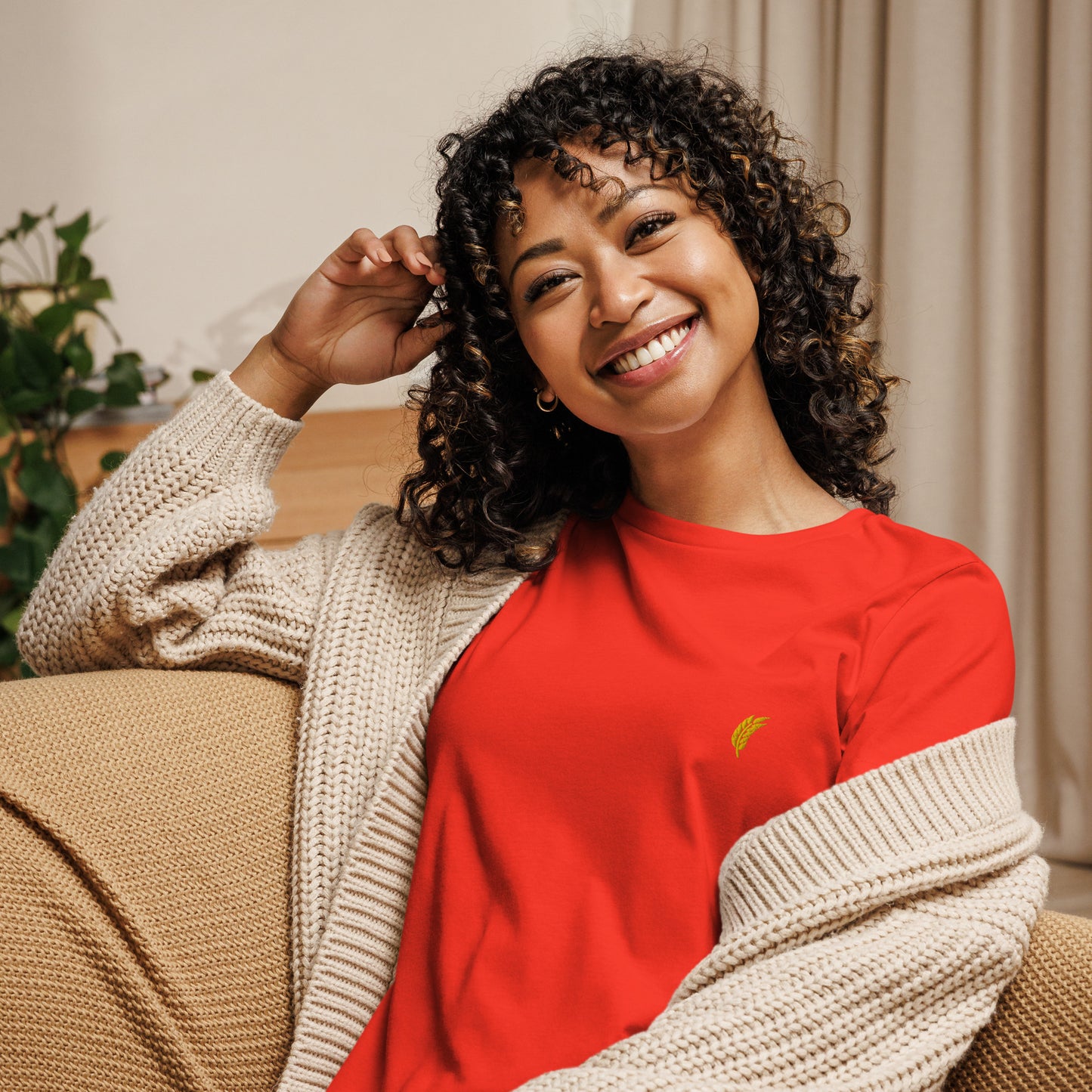 Femmes | T-Shirt - Broderie - Blé