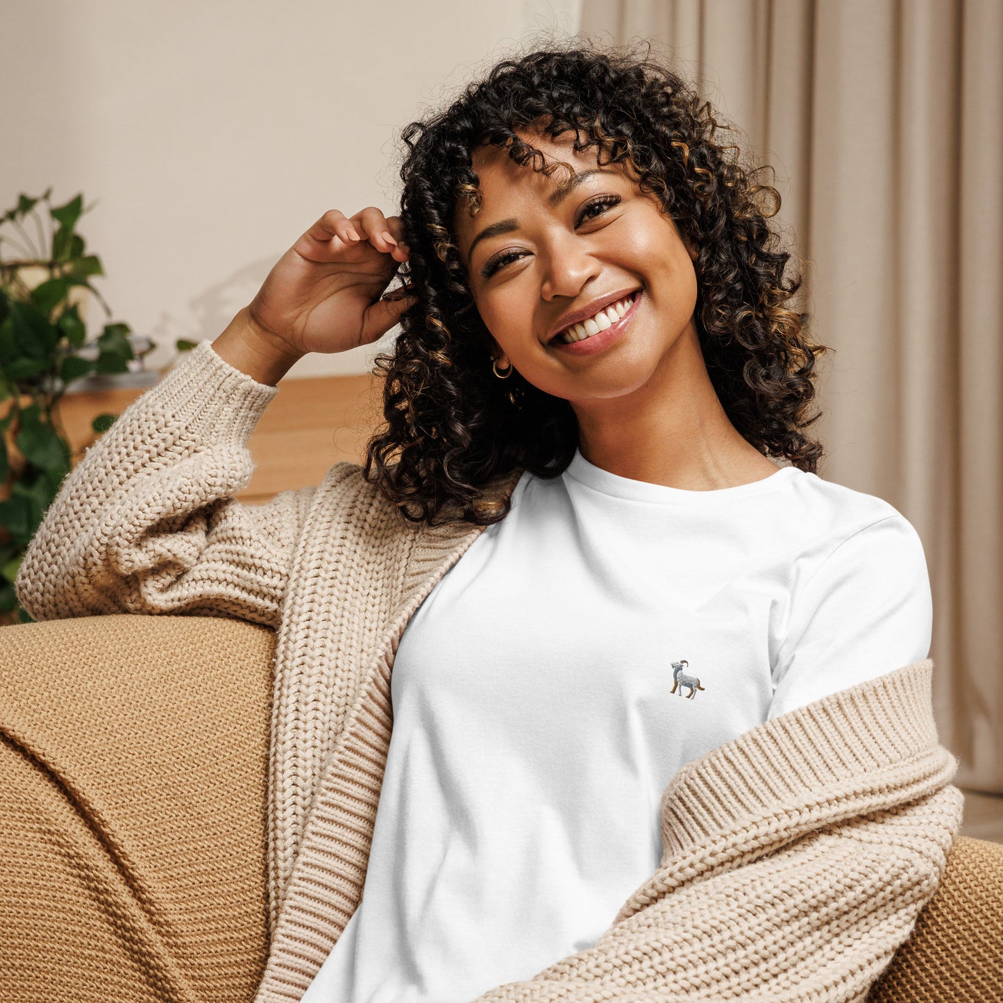 Femmes | T-Shirt - Broderie - Chèvre